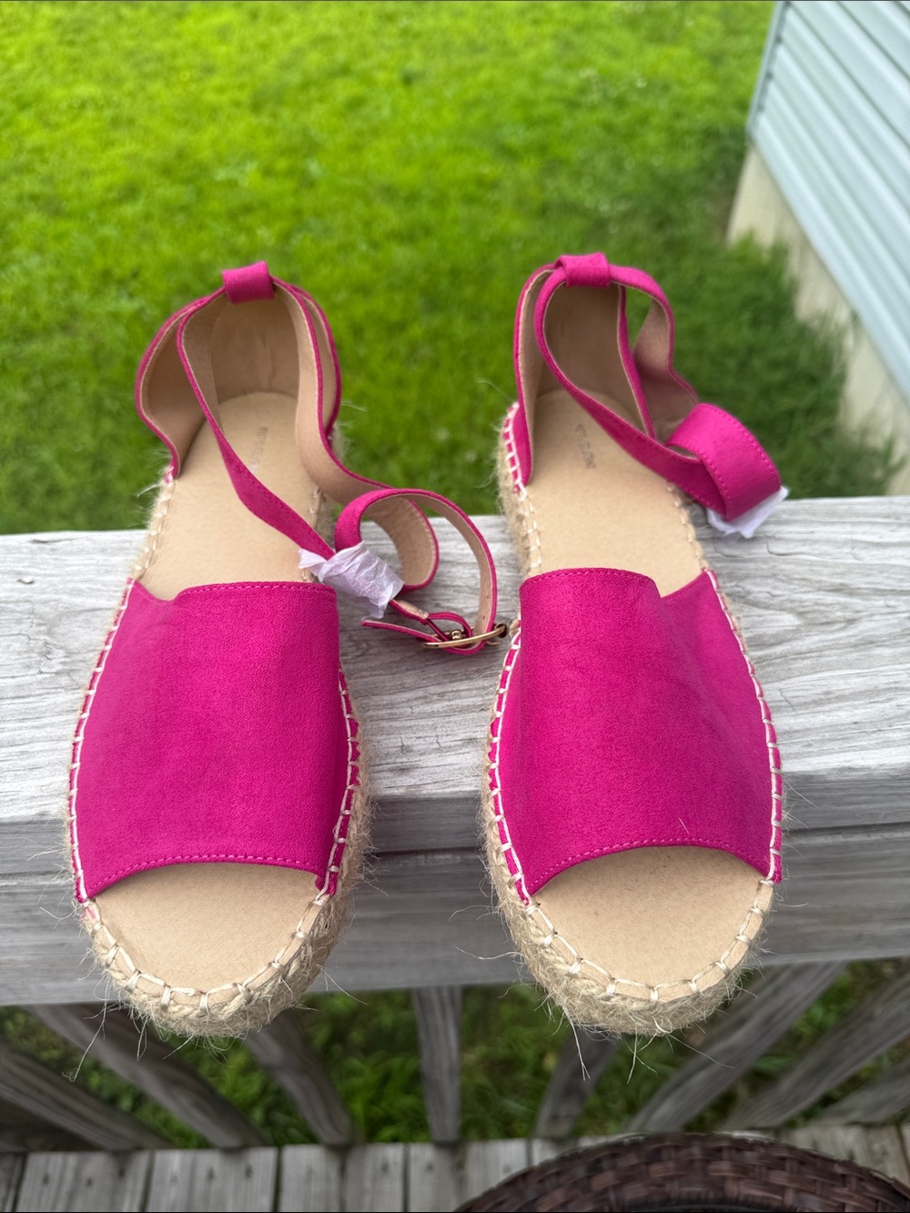 PrettyLittleThing Fuchsia Open-Toe Espadrille Sandals
